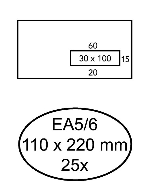 Envelop Quantore 110x220mm...