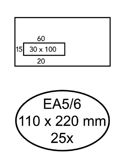 Envelop Quantore 110x220mm...