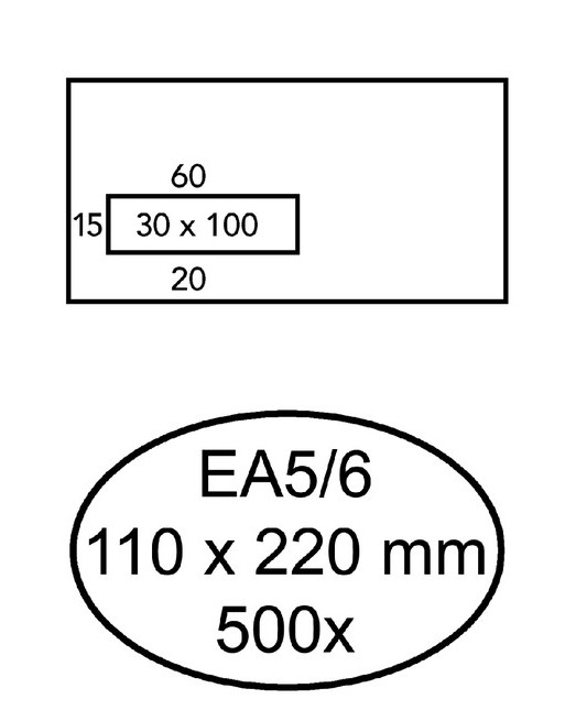 Envelop Quantore 110x220mm...