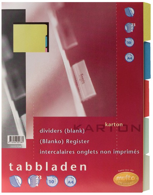 Tabbladen Multo A4 23R...