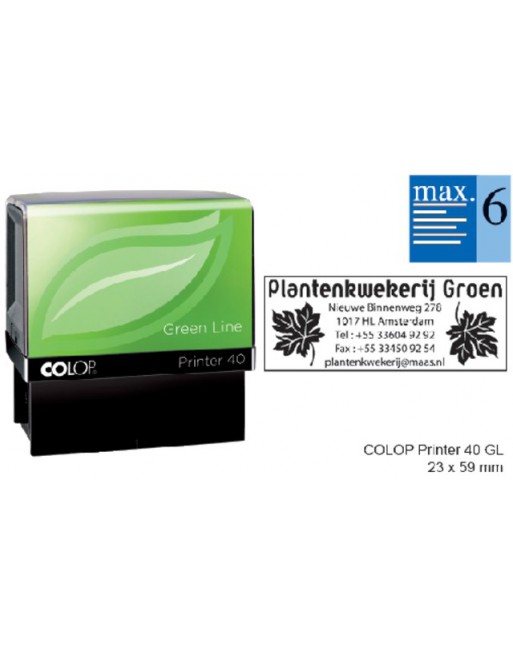 Tekststempel Colop 40 green...