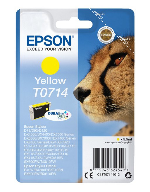 Inktcartridge Epson T0714 geel