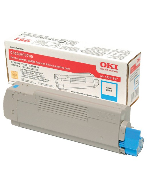 Toner Oki 43381907 blauw