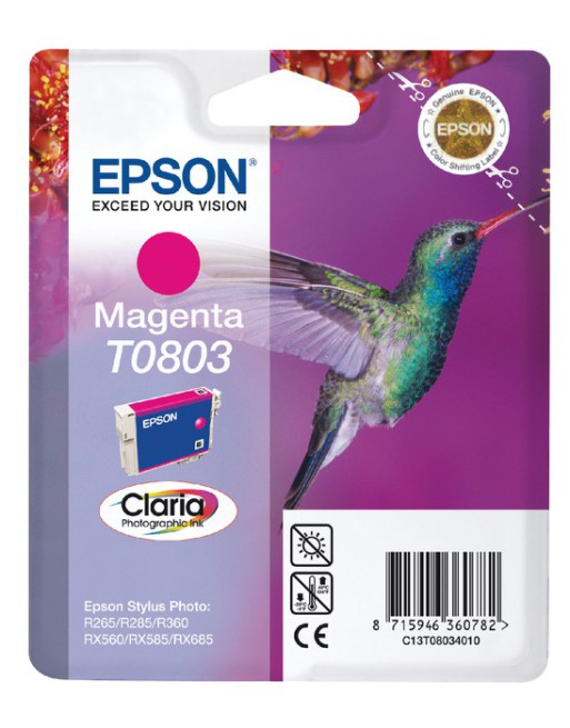 Inktcartridge Epson T0803 rood
