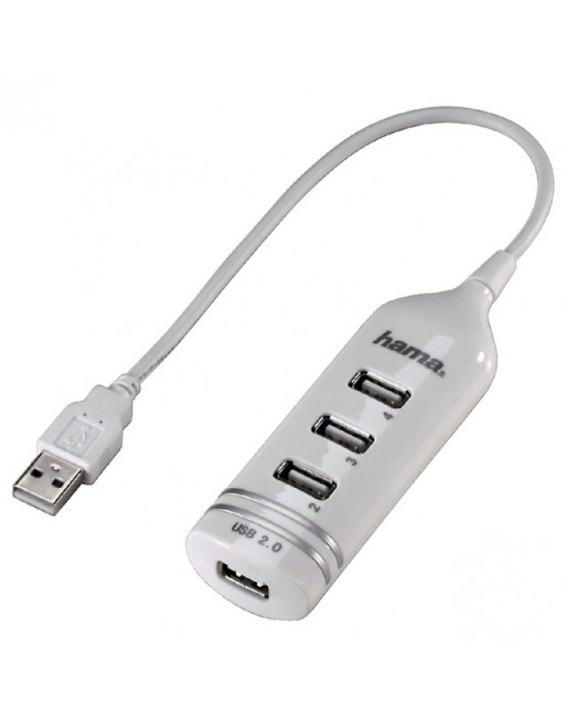 Hub Hama USB 2.0 4 poorts wit