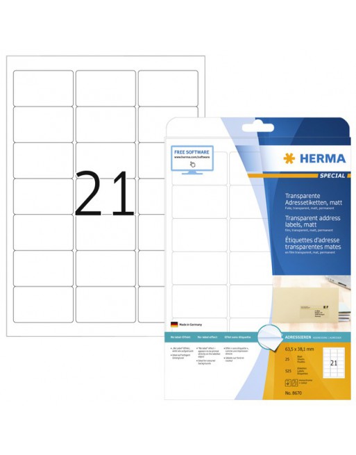 Etiket Herma 8670 A4...