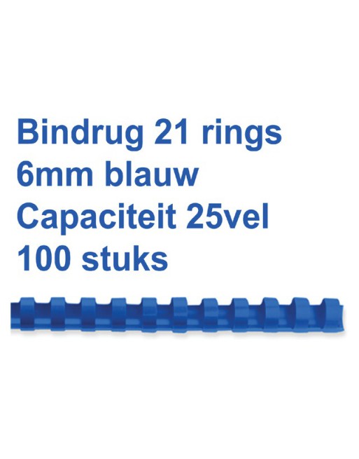 Bindrug GBC 6mm 21rings A4...