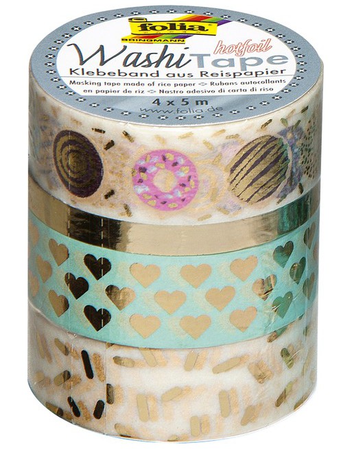 Washi tape hotfoil goud