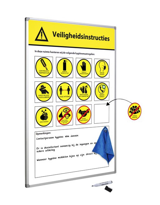 Veiligheidsbord Corona met...