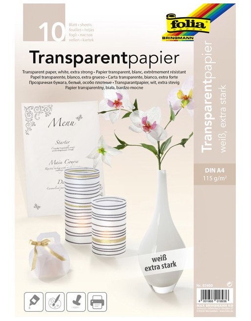 Transparant papier Folia A4...