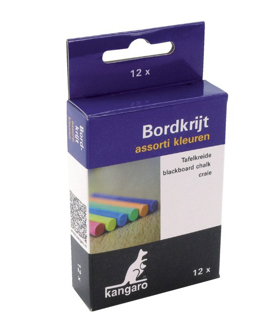 Schoolbordkrijt kleur 12 stuks