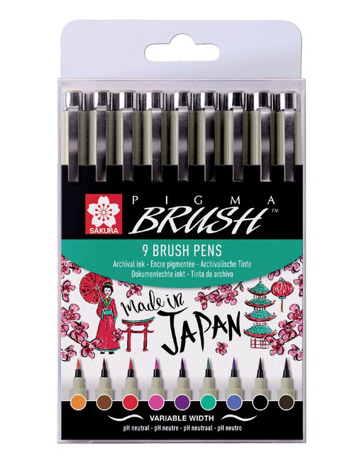 Viltift met brushpen...