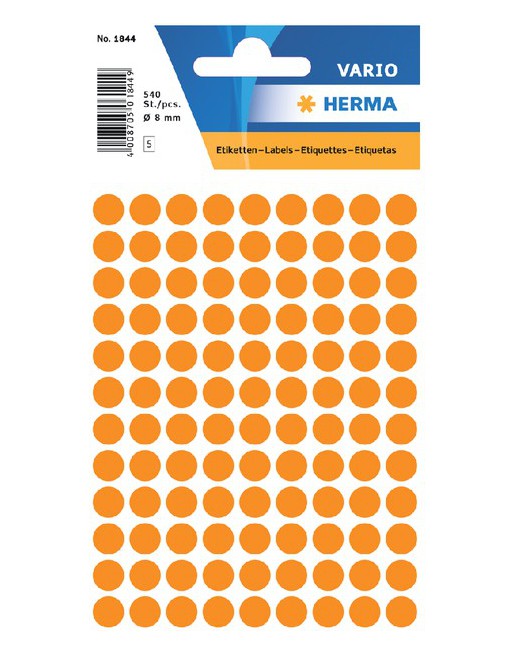 Etiket Herma 1844 rond 8mm...