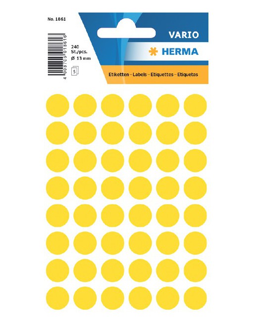 Etiket Herma 1861 rond 12mm...