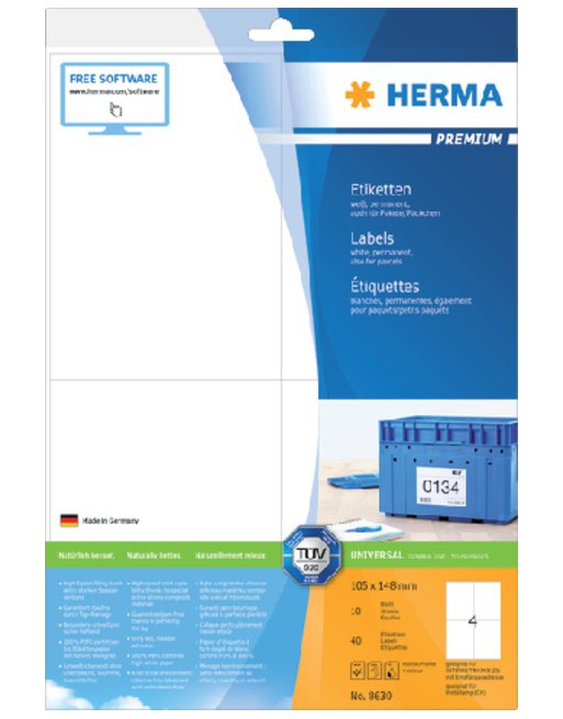 Etiket Herma 8630 105x148mm...