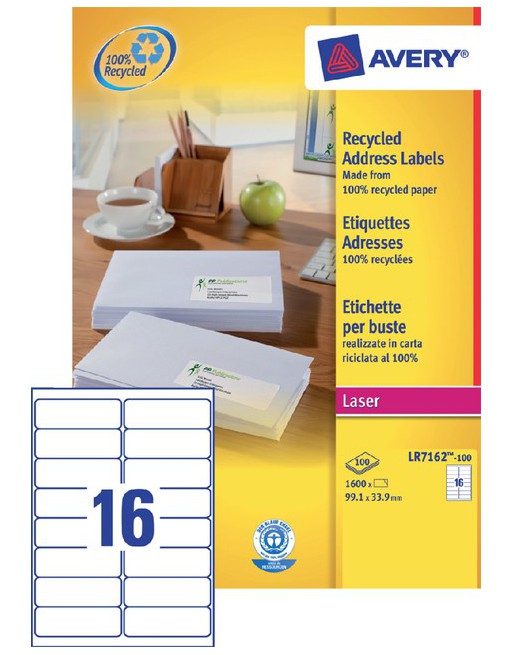 Etiket Avery LR7162-100...
