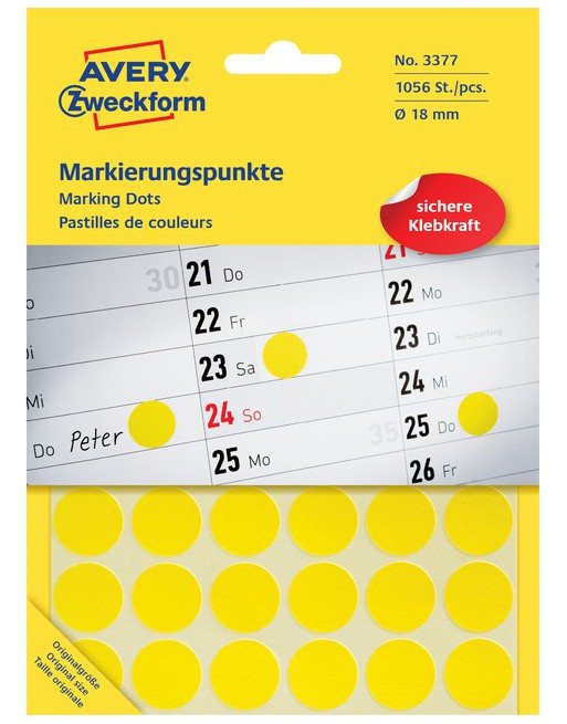 Etiket Avery Zweckform rond...