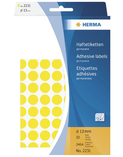 Etiket Herma 2231 rond 13mm...