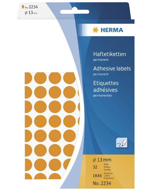 Etiket Herma 2234 rond 13mm...