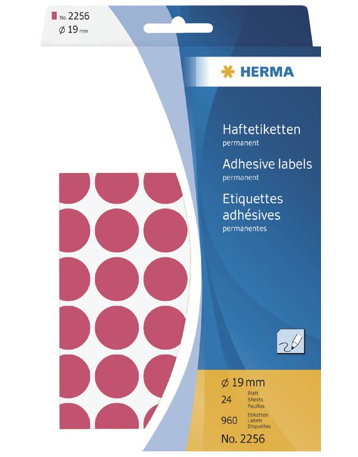 Etiket Herma 2256 rond 19mm...