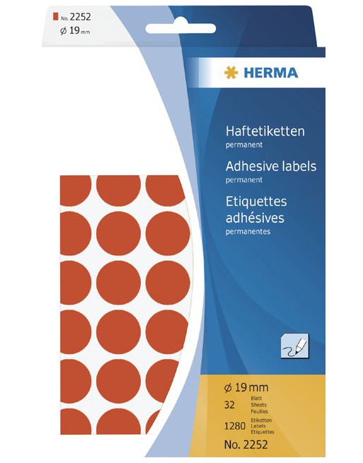 Etiket Herma 2252 rond 19mm...
