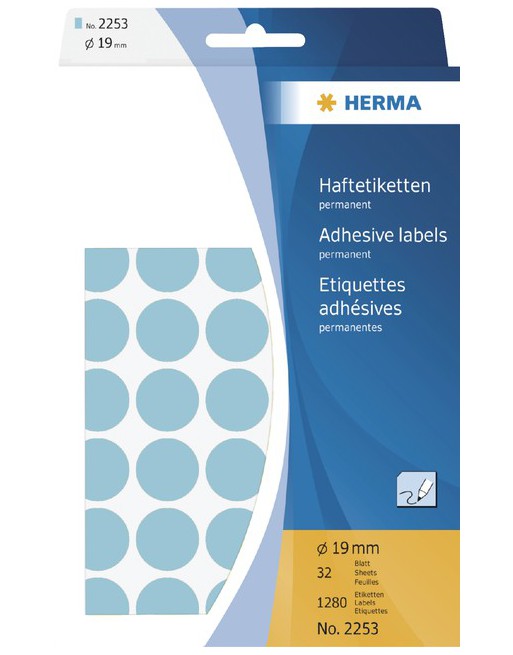 Etiket Herma 2253 rond 19mm...