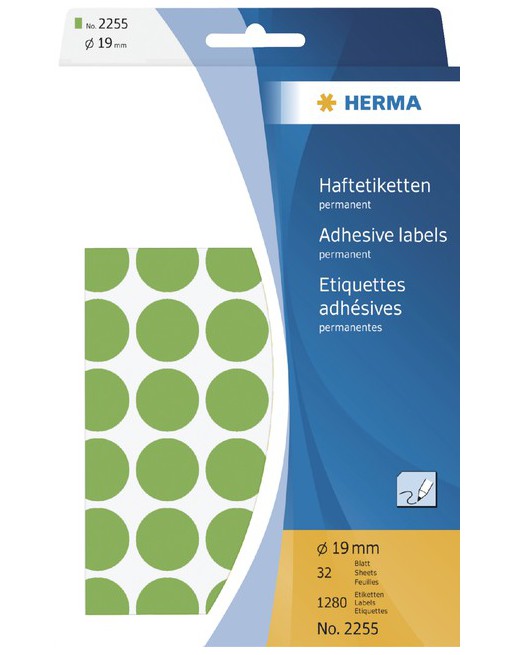 Etiket Herma 2255 rond 19mm...