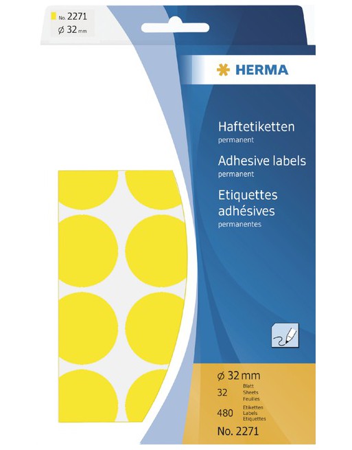 Etiket Herma 2271 rond 32mm...