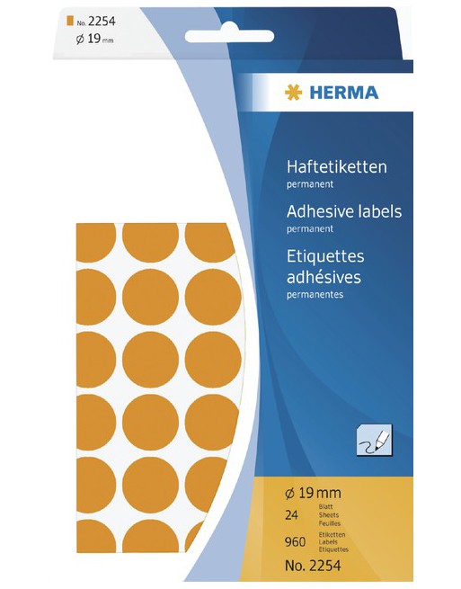 Etiket Herma 2254 rond 19mm...