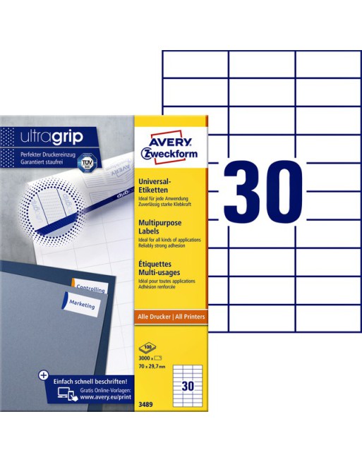 Etiket Avery Zweckform 3489...