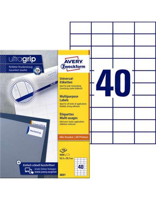 Etiket Avery Zweckform 3651...