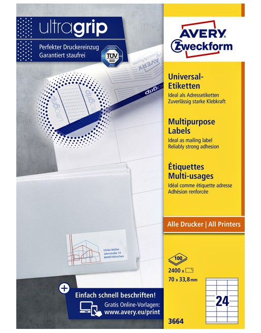 Etiket Avery Zweckform 3664...