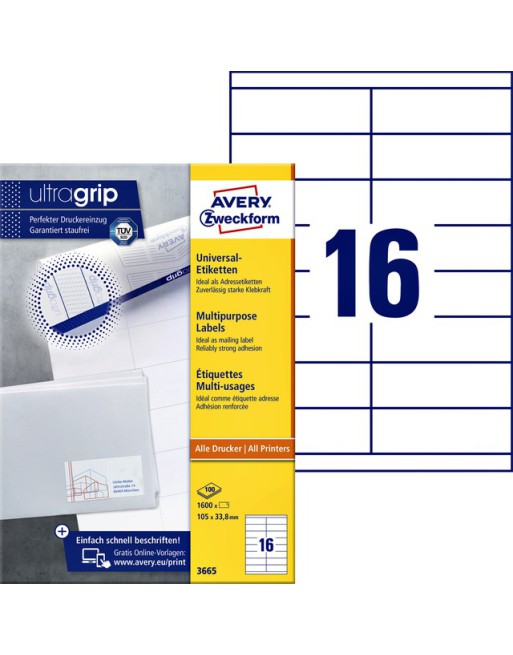 Etiket Avery Zweckform 3665...