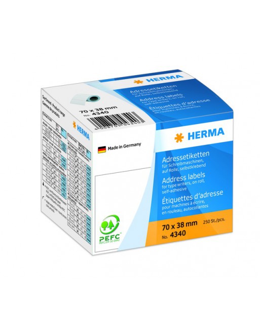 Etiket Herma adres 4340...