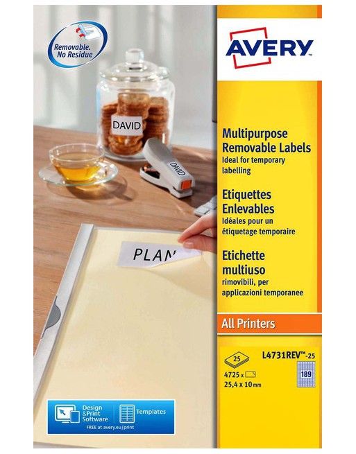 Etiket Avery L4731REV-25...