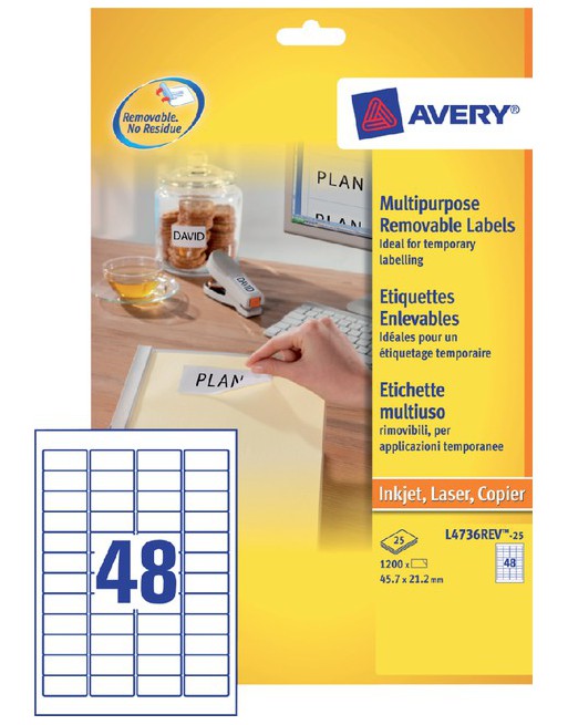 Etiket Avery L4736REV-25...