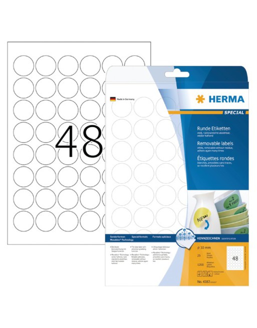 Etiket Herma 4387 rond 30mm...