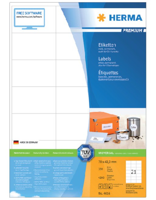 Etiket Herma 4616 70x42.3Mm...