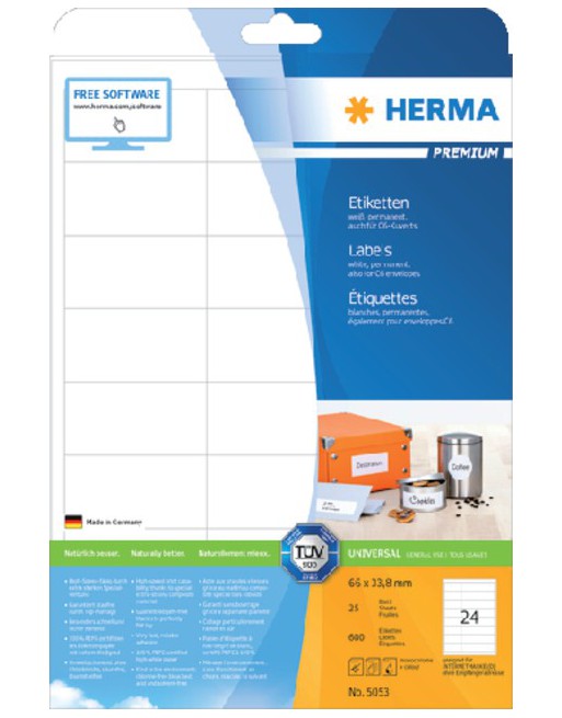 Etiket Herma 5053 66x33.8mm...