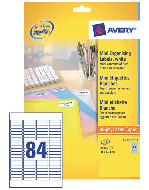 Etiket Avery L7656-25...