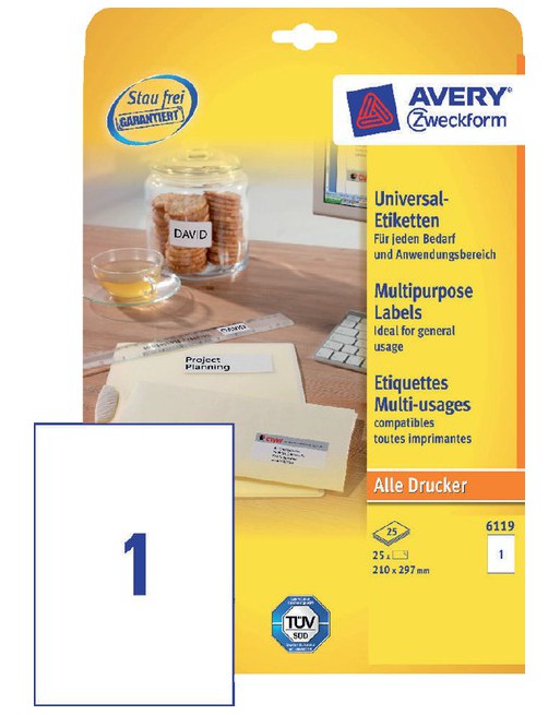 Etiket Avery Zweckform 6119...