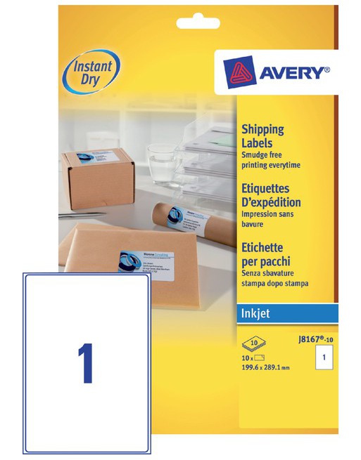 Etiket Avery J8167-10...
