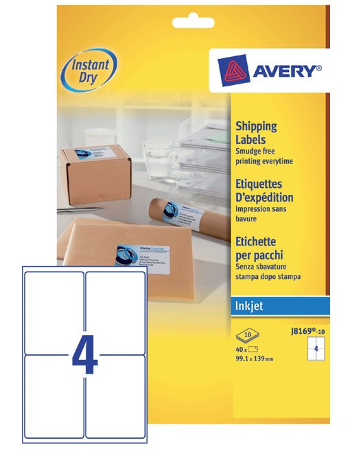 Etiket Avery J8169-10...