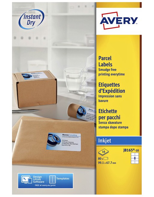 Etiket Avery J8165-10...
