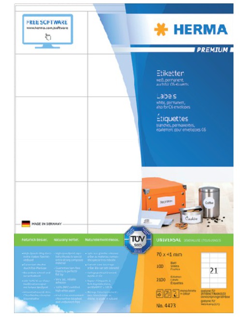 Etiket Herma 4473 70x41mm...