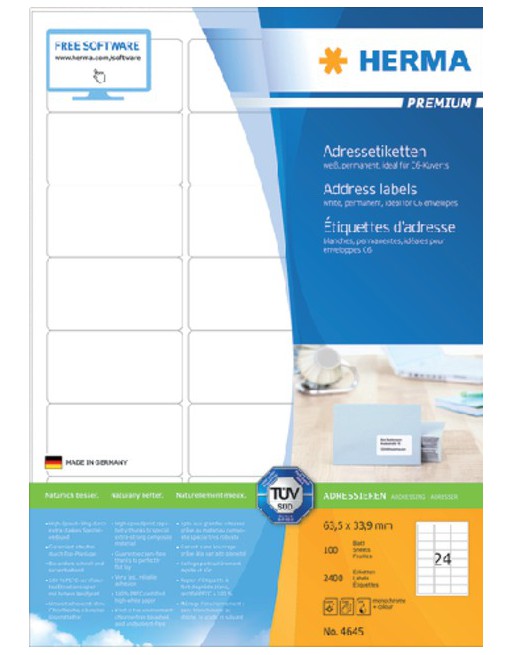 Etiket Herma 4645...