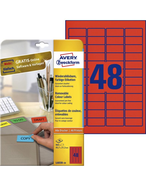 Etiket Avery L6038-20...
