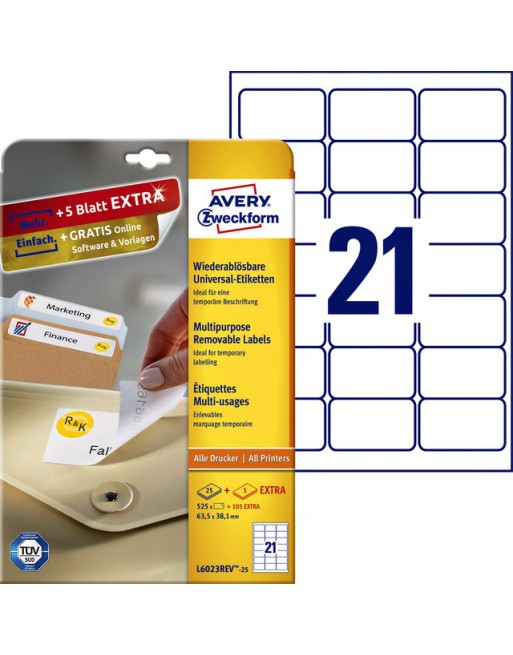 Etiket Avery L6023REV-25...