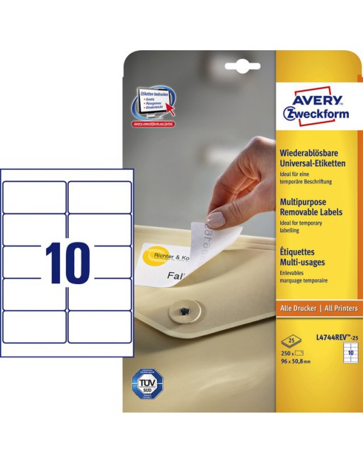 Etiket Avery L4744REV-25...