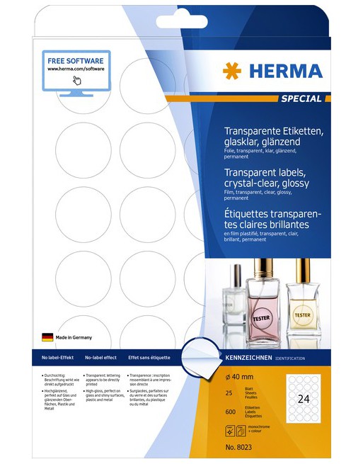 Etiket Herma 8023 40mm rond...